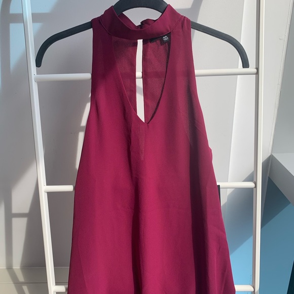 NWT Lulu’s Magenta Keyhole Swing Dress Size XS - Picture 3 of 6